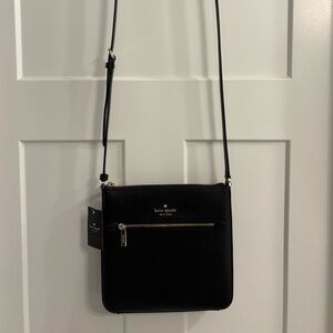 NWT Kate Spade Black Leather Crossbody Purse